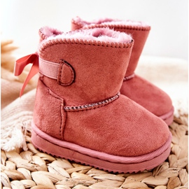 FR1 Children's Warm Snow Boots Pink Funky 1