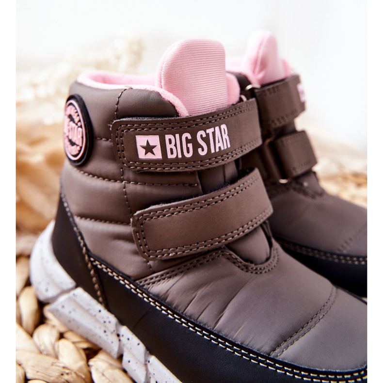 Children's snow boots Memory Foam Big Star II374071 Szare black grey 1