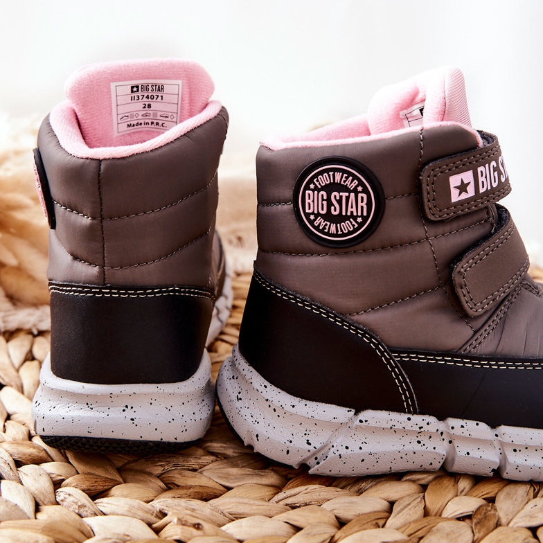 Children's snow boots Memory Foam Big Star II374071 Szare black grey 2