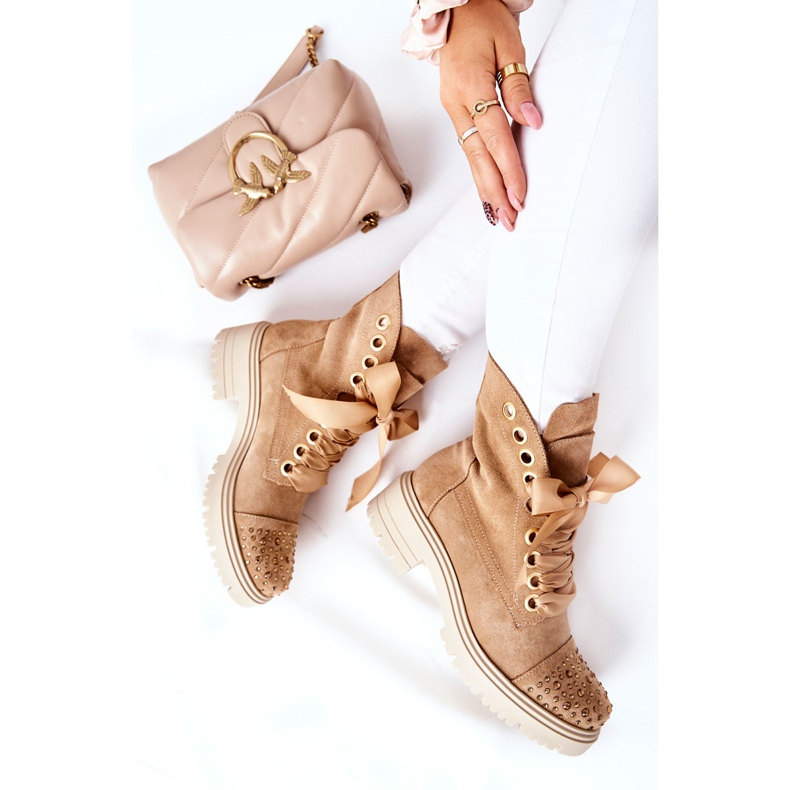 Suede Boots Workery Lewski Shoes Tied 3069 Sand brown 1