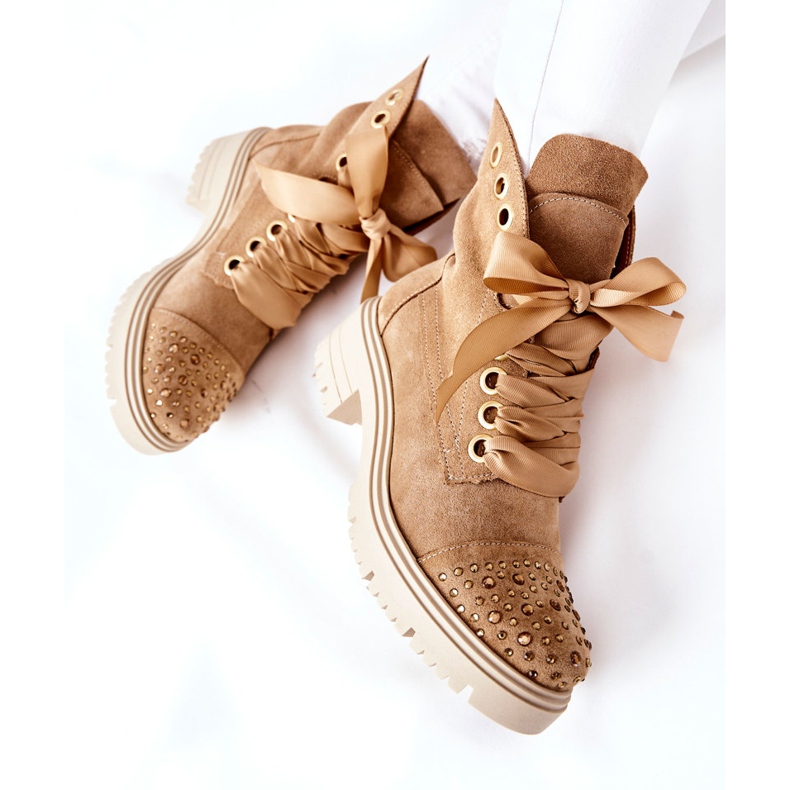 Suede Boots Workery Lewski Shoes Tied 3069 Sand brown 2