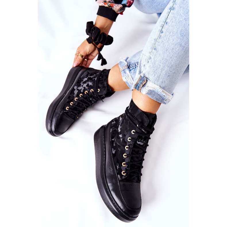 Lewski Shoes Sport Leather Shoes Lewski 3034 Black Camo 1 Lewski Shoes Sport Leather Shoes Lewski 3034 Black Camo 1