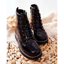 Vinceza Children's Warm Boots Lacquered Black Gessa 2