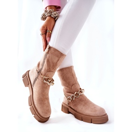 FB2 Suede Boots Workers Beige Hellio 2