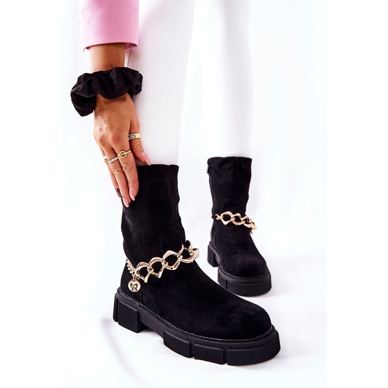 FB2 Black Hellio Suede Worker Boots 2