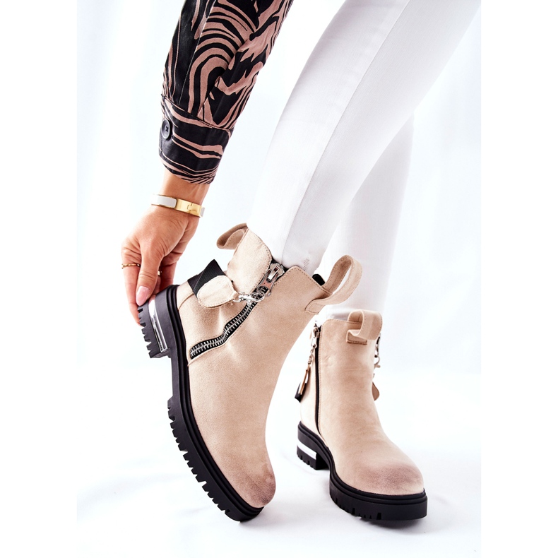 PS1 Insulated boots with a zipper Beige Cortona 2