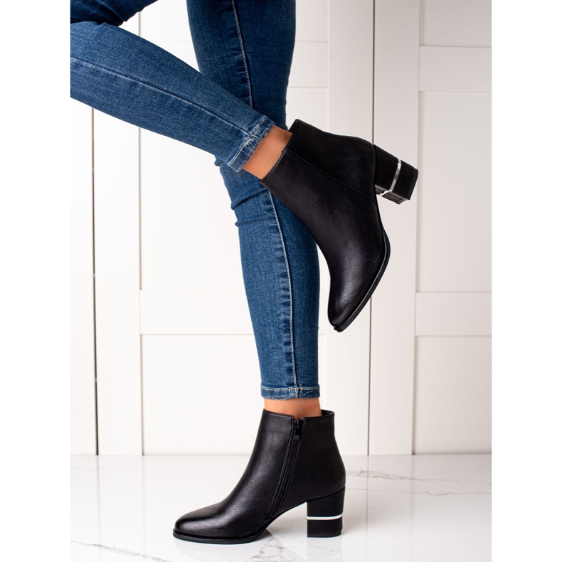 TRENDI Elegant high-heeled boots black 1