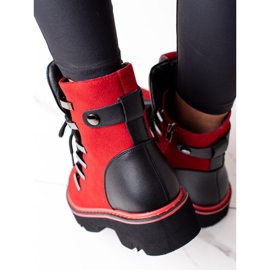 Red Artiker leather ankle boots 2