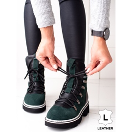 Leather ARTIKER boots green 1 Leather ARTIKER boots green 1