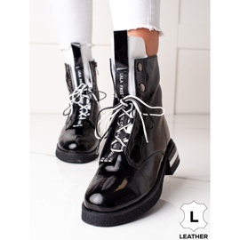 Fashionable leather ARTIKER boots black 1