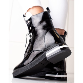 Fashionable leather ARTIKER boots black 2