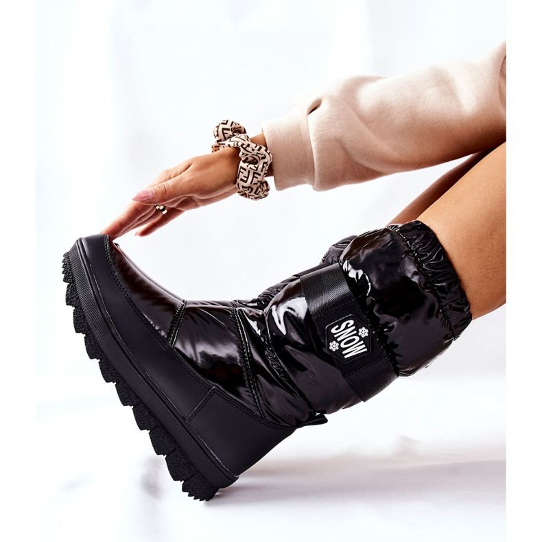 S.Barski Women's High Membrane Warm Snow Boots Black Eunousa 2