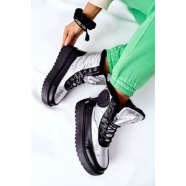 S.Barski Women's Silver Warm Kennilis Snow Boots black 1