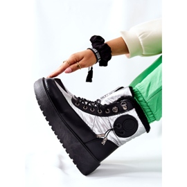 S.Barski Women's Silver Warm Kennilis Snow Boots black 2 S.Barski Women's Silver Warm Kennilis Snow Boots black 2