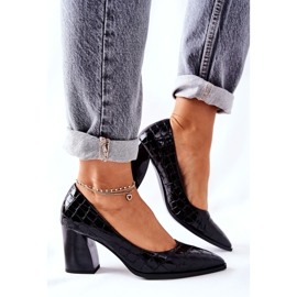 S.Barski Women's Leather Pumps Black Chay 2