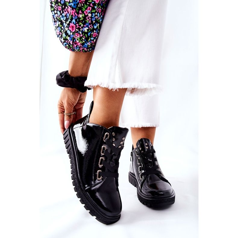 Lacquered Shoes Sergio Leone PB210 Black 1