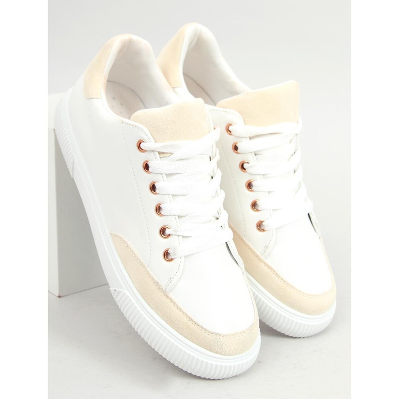 White women's sneakers 6110 Yellow 1 White women's sneakers 6110 Yellow 1