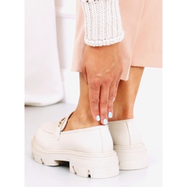 Loafers on a thick sole YY11 Beige 1