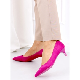Pumps on a low heel Ann Fushia pink 1