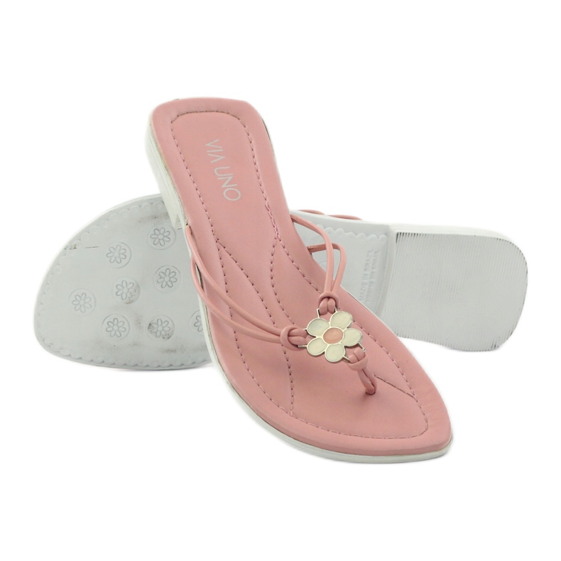 Via-Nova Women's slippers Via Uno pink white 3