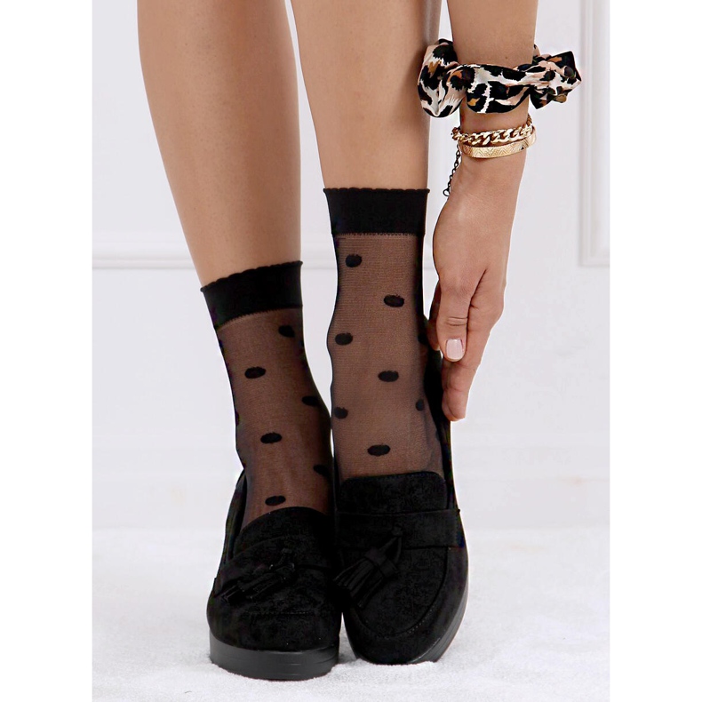 Pumps on the post and platform black 8B817 Black 1