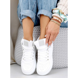 Emma WHITE / GRAY high-top sneakers 1