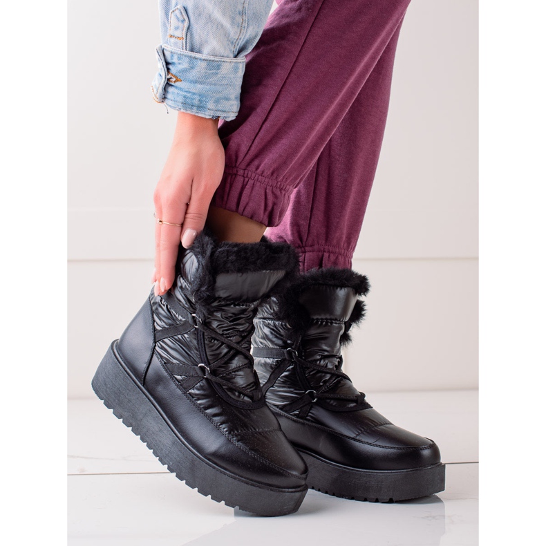 S. BARSKI Czarne Śniegowce S.BARSKI black 1