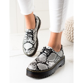 Sweet Shoes Shoes On the Snake Print Platform white black 1