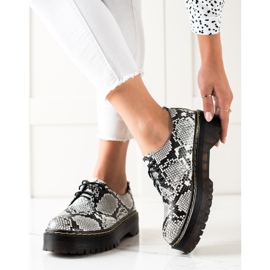 Sweet Shoes Shoes On the Snake Print Platform white black 2