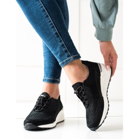 Leather Sneakers With VINCEZA Glitter black 1 Leather Sneakers With VINCEZA Glitter black 1