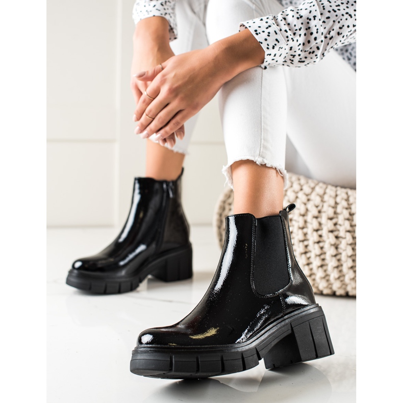 Filippo Lacquered Fashion Boots black 2 Filippo Lacquered Fashion Boots black 2