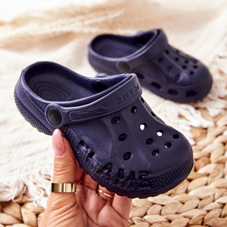 Flameshoes Children's Home Slippers Navy Blue Crocs 1 Flameshoes Children's Home Slippers Navy Blue Crocs 1