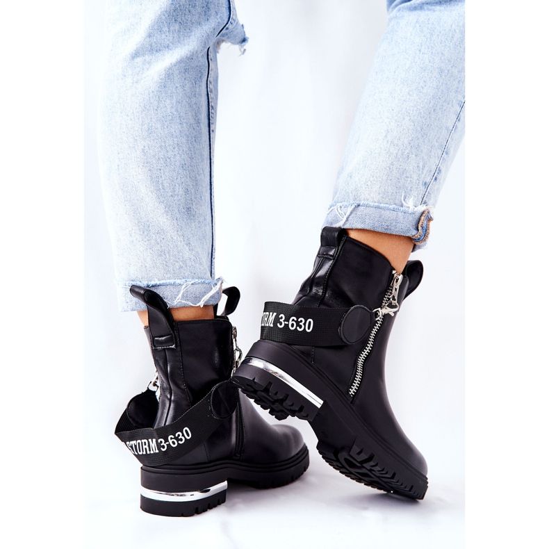 PS1 Black Cortona Warm Leather Boots With Zipper 2