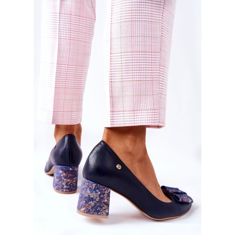 Women's Pumps Maciejka Suede Navy Blue 3356A-19 2