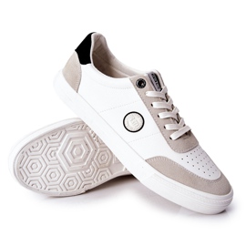 Men's Leather Sneakers Big Star II174009 White-Beige 2