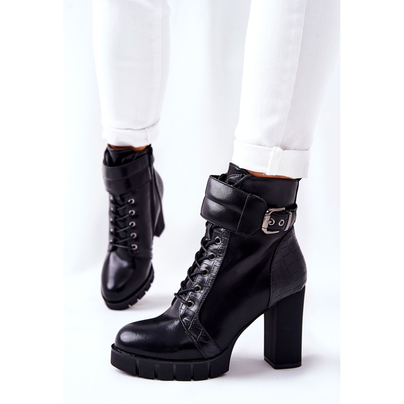 POTOCKI Boots On A High Post Black Tied Fasha 1