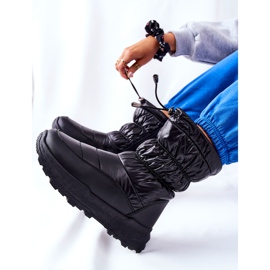 PE1 Women's Black Starbone Warm Snow Boots With Zipper 1