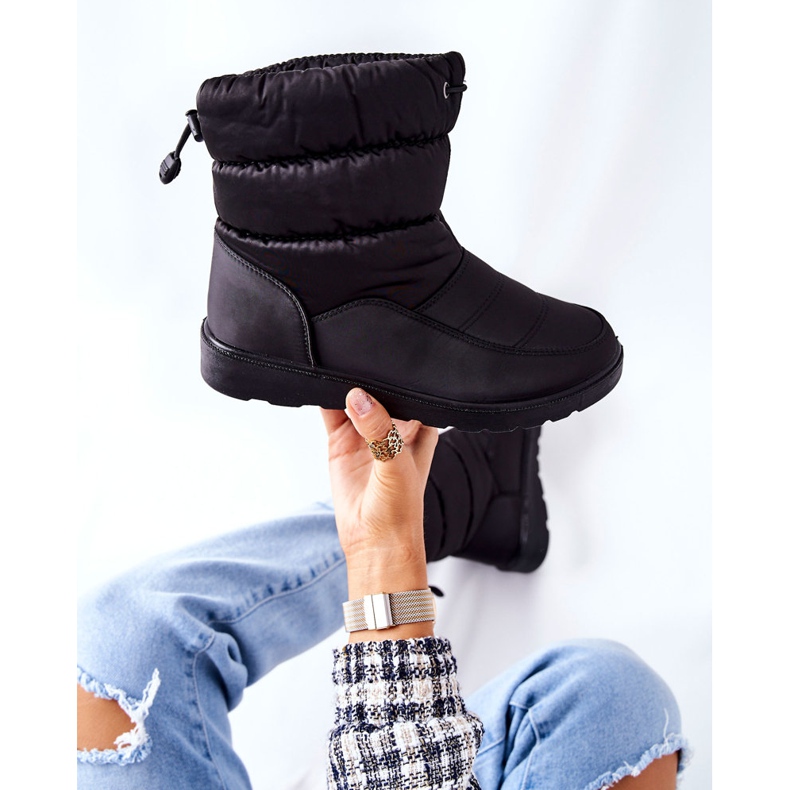 Vinceza Cathy's Black High Slip-On Snow Boots 1