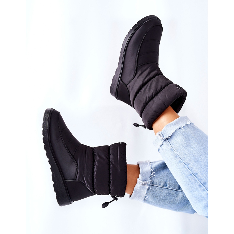 Vinceza Cathy's Black High Slip-On Snow Boots 2