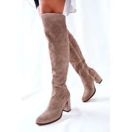 Suede Cappuccino Shernan boots beige 1