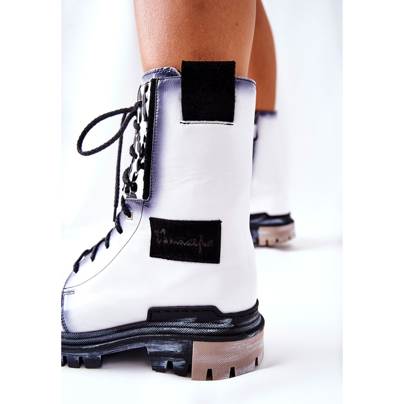 Leather Booties Warm Boots Maciejka White 05113-11 black 1