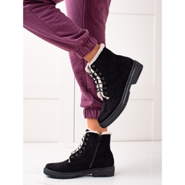 TRENDI Boots Trappers With Fur On The Upper black 1