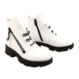 Sergio Leone BT740 White Boots black 5