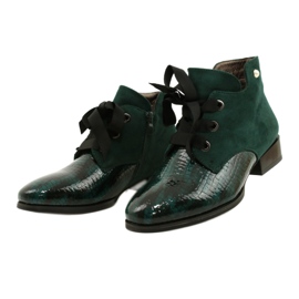 M.Daszyński Women's Chelated Chelsea Boots Daszyński SA197-9 Green 2