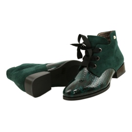M.Daszyński Women's Chelated Chelsea Boots Daszyński SA197-9 Green 3