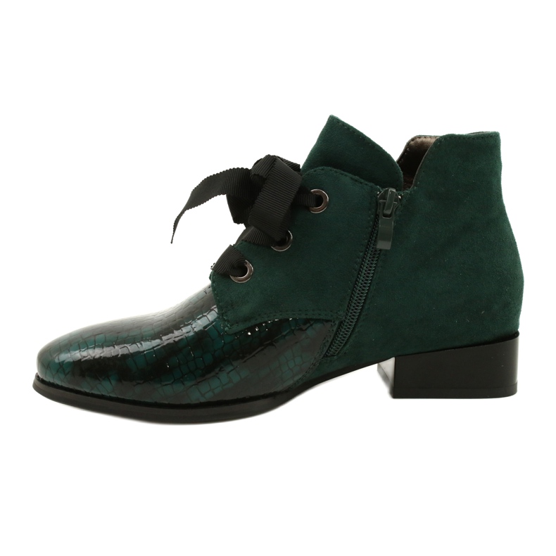 M.Daszyński Women's Chelated Chelsea Boots Daszyński SA197-9 Green 1