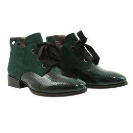 M.Daszyński Women's Chelated Chelsea Boots Daszyński SA197-9 Green 5