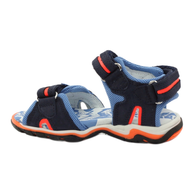 Bartek Navy boys' leather sandals blue 2 Bartek Navy boys' leather sandals blue 2