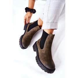 Boots Workers Warm Trappers Sergio Leone TR761 Green 1