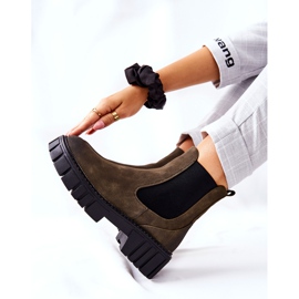 Boots Workers Warm Trappers Sergio Leone TR761 Green 2